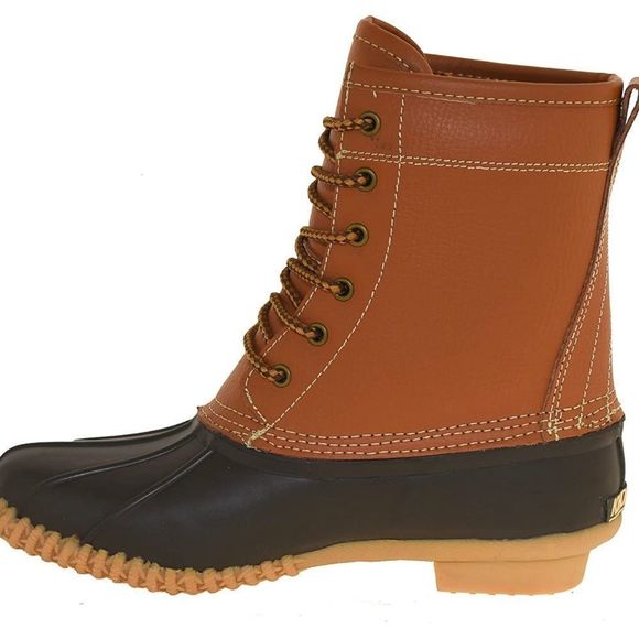 New Khombu Premium Leather & Rubber Winter Lace Up Ankle Duck Boots Size 5 - Picture 8 of 15